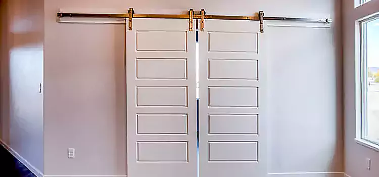 Glass Barn Door with Installation Hardware Kit Fountain